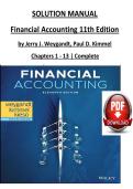 SOLUTION MANUAL&NewLine;Financial Accounting 11th Edition&NewLine;by Jerry J&period; Weygandt&comma; Paul D&period; Kimmel&NewLine;Chapters 1 - 13 &vert; Complete