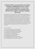 BUSINESS ETHICS EXAM QUESTIONS AND MODEL ANSWERS &vert; COMPREHENSIVE STUDY GUIDE &vert; LATEST UPDATE 2026&sol;2027 &vert; ACTUAL EXAM &vert; PRACTICE QUESTIONS AND ANSWERS &vert; EXAM REVIEW &vert; 100&percnt; CORRECT ANSWERS &vert; VERIFIED SOLUTIONS