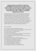 INTERNATIONAL BUSINESS COMPLETE &vert; COMPREHENSIVE PRACTICE EXAMINATION &vert; STUDY GUIDE &vert; LATEST UPDATE 2026&sol;2027 &vert; ACTUAL EXAM &vert; PRACTICE QUESTIONS AND ANSWERS &vert; EXAM REVIEW &vert; 100&percnt; CORRECT ANSWERS &vert; VERIFIED SOLUTIONS