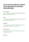GPC F EXAM 3 FINAL PAPER 2026 COMPLETE&NewLine;SOLVED QUESTIONS PRACTICE REVISION&NewLine;PACK EXPERT REVIEW
