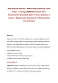 NUR 265 Exam 3 Review &vert; Medical-Surgical Nursing &vert; Galen&NewLine;College of Nursing &vert; 2026&sol;2027 Academic Year &vert;&NewLine;Comprehensive Exam Study Guide &vert; Practice Questions &&NewLine;Answers &vert; Key Concepts&comma; Rationales & Test Preparation &vert;&NewLine;Latest Updated