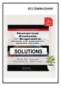 Solution Manual for Numerical Analysis for Engineers&colon; Methods and Applications&comma; Second Edition by Bilal M&period; Ayyub & Richard H&period; McCuen &vert; Complete Step-by-Step Solutions for All 11 Chapters &vert; 100&percnt; Guarantee Pass INSTANT PDF DOWNLOAD