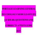 Psychology Mega Bundle &vert; 7 Test Banks&comma; Study Guides & Exam Resources &vert; Portage Learning&comma; Feldman&comma; Buss & A-Level Psychology &vert; Complete Questions & Answers