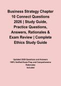 Business Strategy Chapter 10 Connect Questions 2026 &vert; Study Guide&comma; Practice Questions&comma; Answers&comma; Rationales & Exam Review