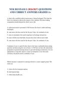 NUR 202 EXAM 2 &lpar;2026&sol;2027&rpar; QUESTIONS AND CORRECT ANSWERS GRADED A&plus;