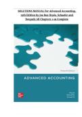 Solution Manual for Advanced Accounting&comma; 15th Edition by Joe Ben Hoyle&comma; Thomas Schaefer&comma; and Timothy Doupnik &vert;all chapters covered&vert;
