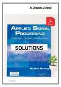 SOLUTIONS MANUAL for Applied Signal Processing Concepts&comma; Circuits and Systems 1st Edition by Nadder Hamdy &vert; Complete Step-by-Step Solutions for All Chapters &vert; 100&percnt; Guarantee Pass INSTANT PDF DOWNLOAD 