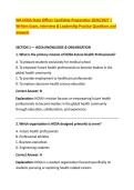 WA HOSA State Officer Candidate Preparation 2026&sol;2027 &vert; &NewLine;Written Exam&comma; Interview & Leadership Practice Questions and &NewLine;answers 