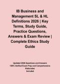 IB Business and Management SL & HL Definitions 2026 &vert; Key Terms&comma; Study Guide&comma; Practice Questions&comma; Answers & Exam Review