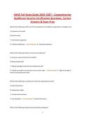IAHSS Full Study Guide 2026&ndash;2027 &ndash; Comprehensive Healthcare Security Certification Questions&comma; Correct Answers & Exam Review