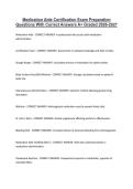 Medication Aide Certification Exam Preparation &NewLine;Questions With Correct Answers A&plus; Graded 2026-2027 