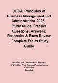 DECA&colon; Principles of Business Management and Administration 2026 &vert; Study Guide&comma; Practice Questions&comma; Answers&comma; Rationales & Exam Review