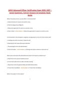 IAHSS Advanced Officer Certification Exam 2026&ndash;2027 &ndash; Latest Questions&comma; Correct Answers & Complete Study Guid