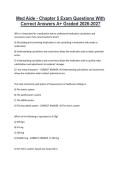 Med Aide - Chapter 5 Exam Questions With &NewLine;Correct Answers A&plus; Graded 2026-2027
