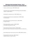 Medication Aide Knowledge Checkup - Unit 2 &NewLine;Questions With Correct Answers A&plus; Graded 2026-2027