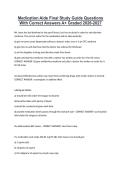 Medication Aide Final Study Guide Questions &NewLine;With Correct Answers A&plus; Graded 2026-2027