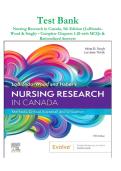&NewLine;Test Bank For Nursing Research in Canada&comma; 5th Edition &lpar;LoBiondo- &NewLine;Wood & Singh&rpar; &ndash; Complete Chapters 1-20 with MCQs & &NewLine;Rationalized Answers