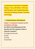 Comprehensive Test Bank for Campbell &NewLine;Biology in Focus&comma; 4th Edition&colon; 100 Exam&NewLine;Style Questions with Detailed Rationales &NewLine;Covering Cell Biology&comma; Genetics&comma; Evolution&comma; &NewLine;and Ecology 