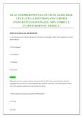 MCAT COMPREHENSIVE EXAM STUDY GUIDE HIGH-YIELD ACTUAL QUESTIONS AND VERIFIED ANSWERS PLUS RATIONALES &vert; 100&percnt; CORRECT &vert; GUARANTEED PASS &vert; GRADE A&plus;