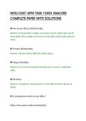 WGU D547 APN1 TASK 1 DATA ANALYSIS&NewLine;COMPLETE PAPER WITH SOLUTIONS