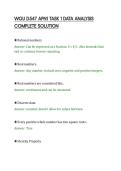 WGU D547 APN1 TASK 1 DATA ANALYSIS&NewLine;COMPLETE SOLUTION