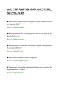 WGU D547 APN1 TASK 1 DATA ANALYSIS FULL&NewLine;SOLUTION GUIDE
