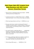 Alpha Kappa Alpha MIP Complete Exam &NewLine;Study Questions with 100&percnt; Correct &NewLine;Answers &vert; Brand New Version