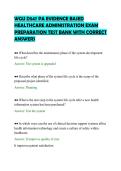 WGU D547 PA EVIDENCE BASED&NewLine;HEALTHCARE ADMINISTRATION EXAM&NewLine;PREPARATION TEST BANK WITH CORRECT&NewLine;ANSWERS