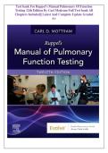 Test Bank for Ruppel&rsquo;s Manual of Pulmonary Function Testing 12th Edition&comma; By Mottram Chapter 1 - 13 Updated 2026