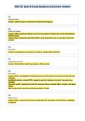 NUR 301 Exam 3 Actual Questions and Correct Answers