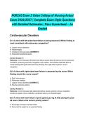 NUR265 Exam 2 Galen College of Nursing Actual Exam 2026&sol;2027 &vert; Complete Exam-Style Questions with Detailed Rationales &vert; Pass Guaranteed &ndash; A&plus; Graded