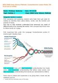 WGU D669 Early Literacy Methods&colon; Comprehensive Lesson Notes 100 &NewLine;&percnt;correct & verified 