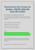 Princeton Review MCAT Practice Test Questions &ndash; 2026&sol;2027- High-Yield Exam &vert; 100&percnt; Verified