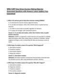 WGU C207 Data-Driven Decision Making Objective Assessment Questions with Answers&vert; Latest Update&vert; Pass Guaranteed