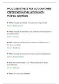 WGU D550 ETHICS FOR ACCOUNTANTS&NewLine;CERTIFICATION EVALUATION WITH&NewLine;VERIFIED ANSWERS