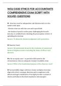 WGU D550 ETHICS FOR ACCOUNTANTS&NewLine;COMPREHENSIVE EXAM SCRIPT WITH&NewLine;SOLVED QUESTIONS&NewLine;