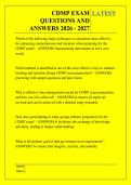 CDMP EXAM &NewLine;QUESTIONS AND &NewLine;ANSWERS 2026 - 2027 