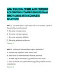 WGU D551 C254 FRAUD AND FORENSIC&NewLine;ACCOUNTING COMPREHENSIVE EXAM&NewLine;STUDY GUIDE WITH COMPLETE&NewLine;SOLUTIONS