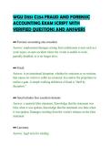 WGU D551 C254 FRAUD AND FORENSIC&NewLine;ACCOUNTING EXAM SCRIPT WITH&NewLine;VERIFIED QUESTIONS AND ANSWERS