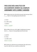 WGU D552 DATA ANALYTICS FOR&NewLine;ACCOUNTANTS I REVIEW 136 COMPLETE&NewLine;ASSESSMENT WITH CORRECT ANSWERS