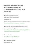 WGU D552 DATA ANALYTICS FOR&NewLine;ACCOUNTANTS I REVIEW 136&NewLine;COMPREHENSIVE STUDY GUIDE WITH&NewLine;SOLUTIONS&NewLine;
