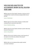 WGU D552 DATA ANALYTICS FOR&NewLine;ACCOUNTANTS I REVIEW 136 FULL SOLUTION&NewLine;STUDY GUIDE