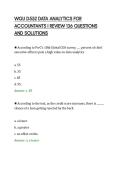 WGU D552 DATA ANALYTICS FOR&NewLine;ACCOUNTANTS I REVIEW 136 QUESTIONS&NewLine;AND SOLUTIONS