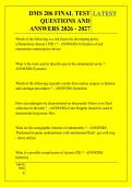 DMS 206 FINAL TEST &NewLine;QUESTIONS AND &NewLine;ANSWERS 2026 - 2027 