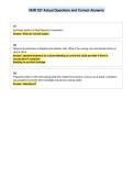 NUR 327 Actual Questions and Correct Answers