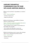 GUIDEWIRE FUNDAMENTALS&NewLine;COMPREHENSIVE EXAM TEST PAPER&NewLine;WITH SOLVED QUESTIONS GRADED A&plus;