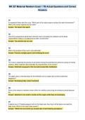 NR 327 Maternal Newborn Exam 1 TB Actual Questions and Correct&NewLine;Answers