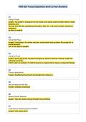 NUR 327 Actual Questions and Correct Answers