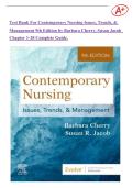 Test Bank For Contemporary Nursing Issues&comma; Trends&comma; &  Management 9th Edition by Barbara Cherry&comma; Susan Jacob  Chapter 1-28 Complete Guide&vert;Ace your exam on your first attempt&excl;&excl;&excl;