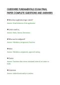 GUIDEWIRE FUNDAMENTALS EXAM FINAL&NewLine;PAPER COMPLETE QUESTIONS AND ANSWERS